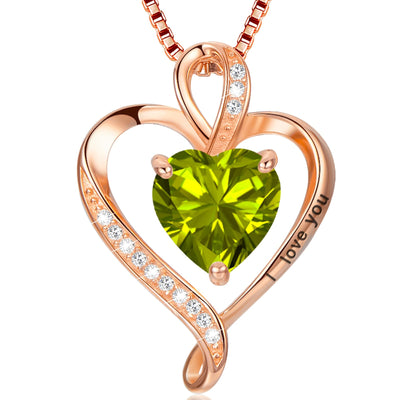 LAVUMO Collier Femme Argent 925 Gravé I Love You Collier Pendentif Cœur Infini Bijoux Romantique Idee Cadeau Femme Cadeaux Anniversaire Saint Valentin Fete Des Mere pour Maman Épouse Fille