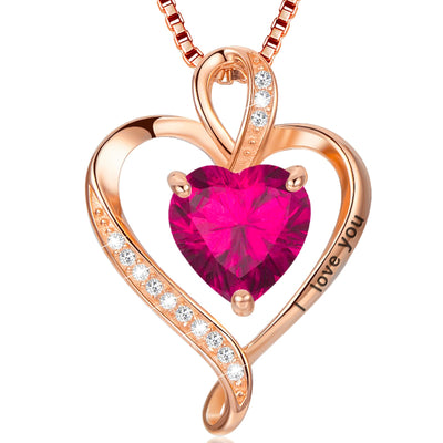 LAVUMO Collier Femme Argent 925 Gravé I Love You Collier Pendentif Cœur Infini Bijoux Romantique Idee Cadeau Femme Cadeaux Anniversaire Saint Valentin Fete Des Mere pour Maman Épouse Fille