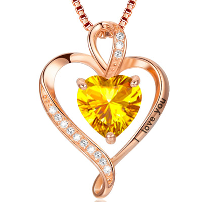 LAVUMO Collier Femme Argent 925 Gravé I Love You Collier Pendentif Cœur Infini Bijoux Romantique Idee Cadeau Femme Cadeaux Anniversaire Saint Valentin Fete Des Mere pour Maman Épouse Fille