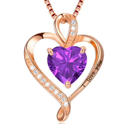 LAVUMO Collier Femme Argent 925 Gravé I Love You Collier Pendentif Cœur Infini Bijoux Romantique Idee Cadeau Femme Cadeaux Anniversaire Saint Valentin Fete Des Mere pour Maman Épouse Fille