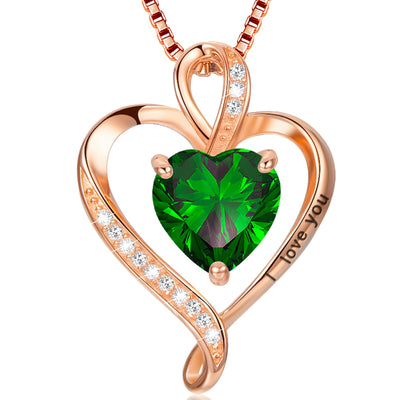 LAVUMO Collier Femme Argent 925 Gravé I Love You Collier Pendentif Cœur Infini Bijoux Romantique Idee Cadeau Femme Cadeaux Anniversaire Saint Valentin Fete Des Mere pour Maman Épouse Fille