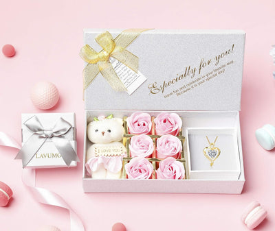 LAVUMO Collier Femme Argent 925 Gravé I Love You Collier Pendentif Cœur Infini Bijoux Romantique Idee Cadeau Femme Cadeaux Anniversaire Saint Valentin Fete Des Mere pour Maman Épouse Fille